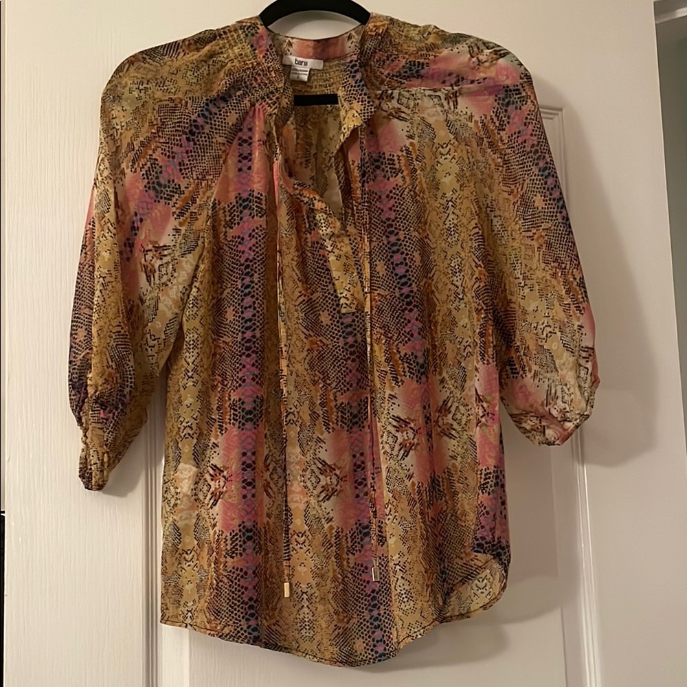 Lily Women's Multicolor Snake Print Top